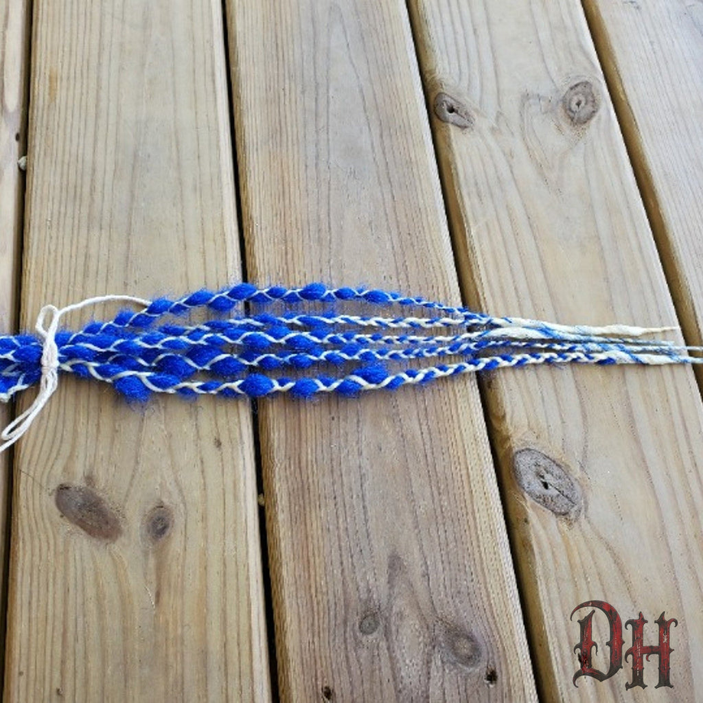 5 SE Single Ended Blue Wrap Braids Dreads Dreadlocks Hair Extensions