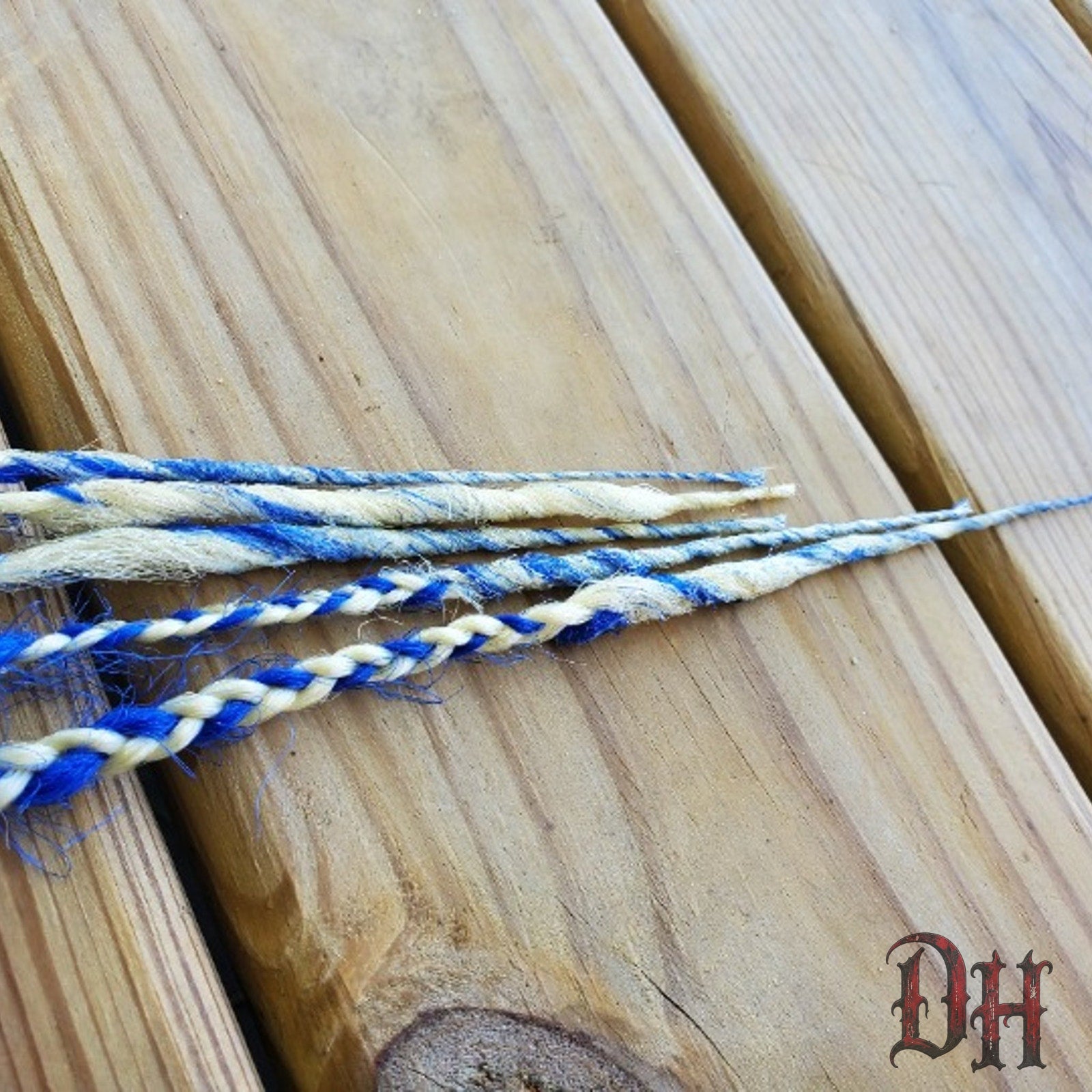 5 SE Single Ended Blue Wrap Braids Dreads Dreadlocks Hair Extensions