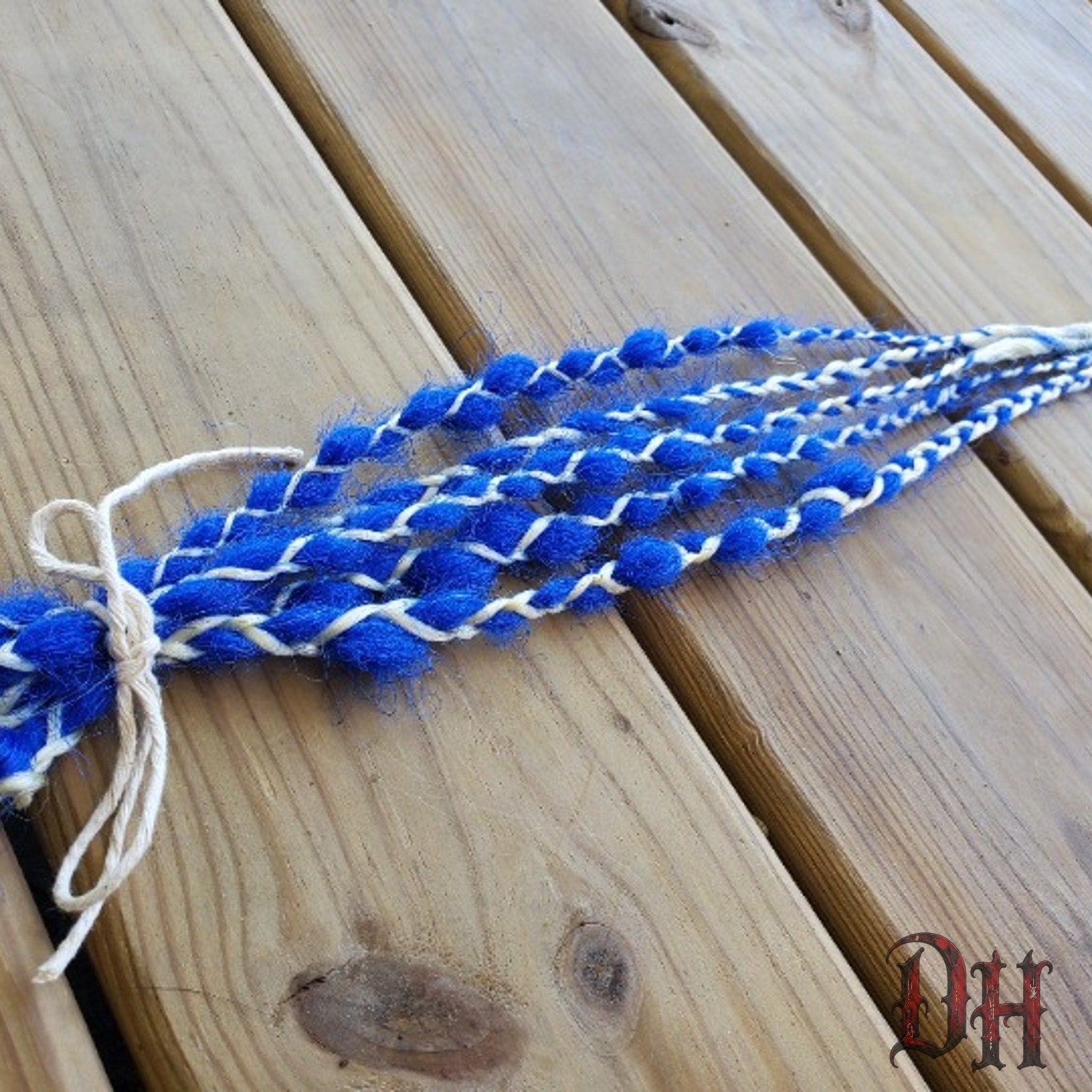 5 SE Single Ended Blue Wrap Braids Dreads Dreadlocks Hair Extensions