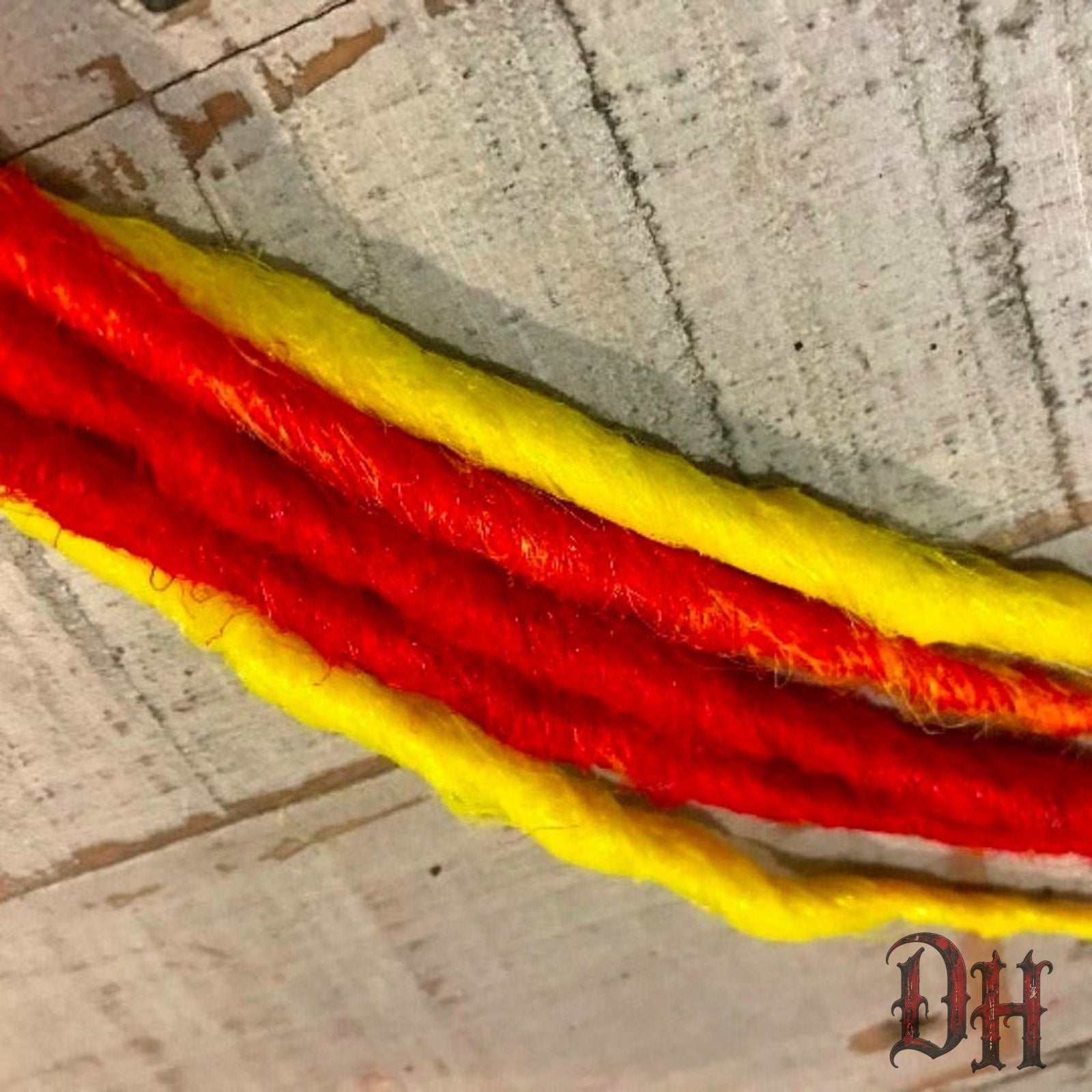 5 SE Single Ended Fire Flame Dreads Dreadlocks Hair Extensions