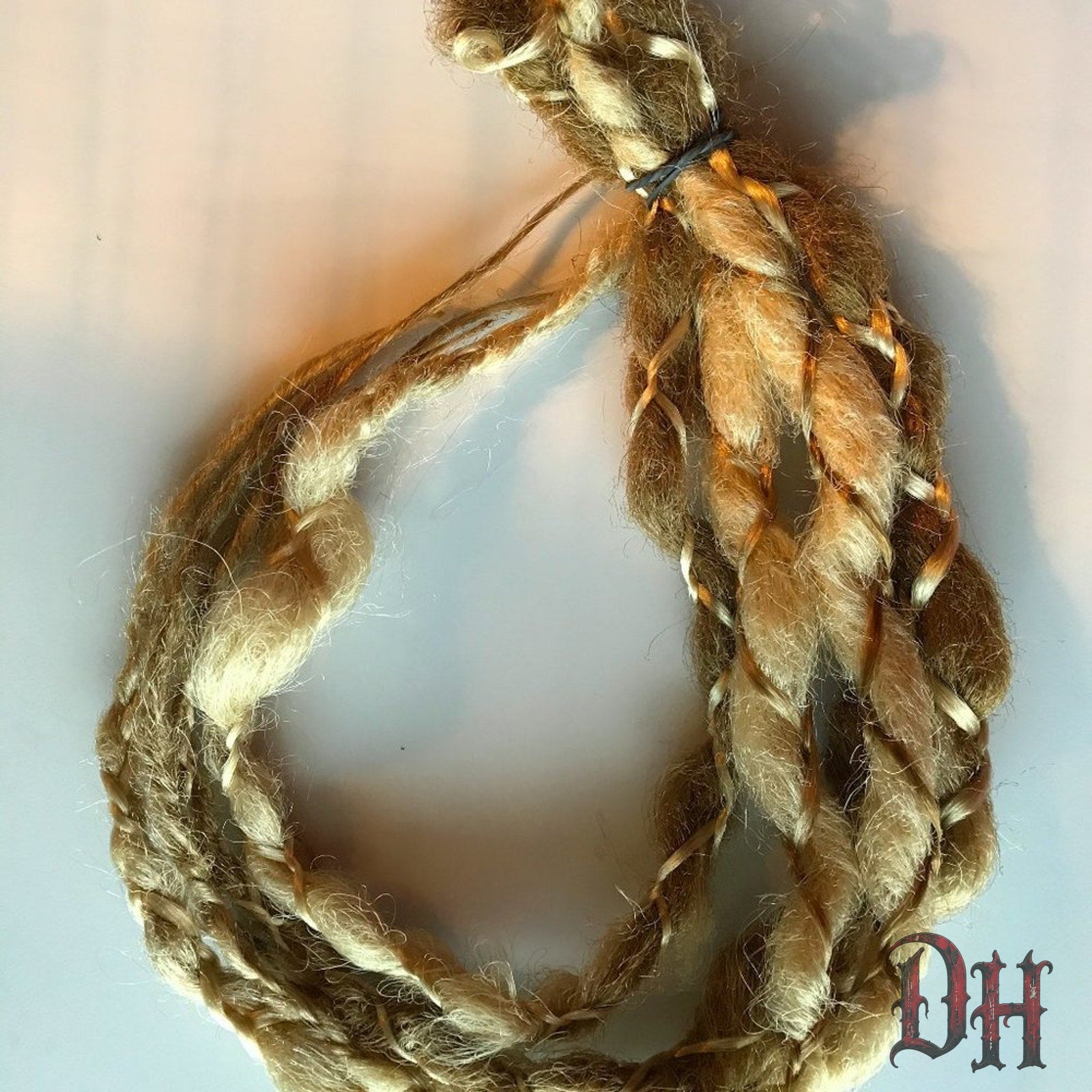 5 Wrap Braids Dreads Dreadlocks Hair Extensions Dark and Light Blonde