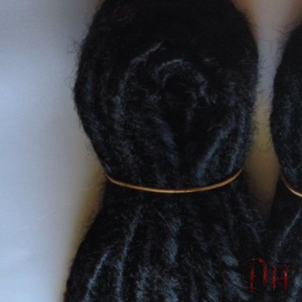50 Black DE Double Ended Synthetic Dreads Dreadlock Hair Extensions