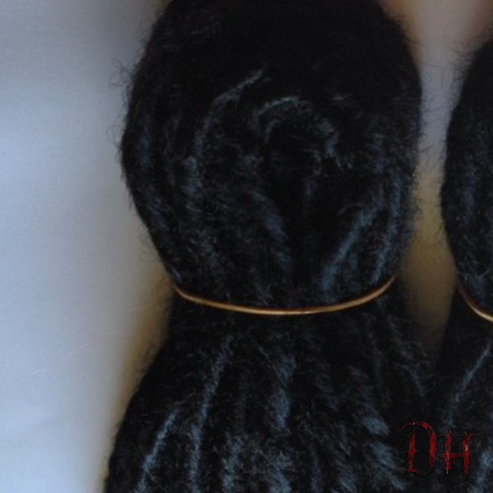 50 Black DE Double Ended Synthetic Dreads Dreadlock Hair Extensions