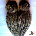 50 DE Double Ended Brown Knotty Synthetic Dreads Dreadlocks Hair Extensions