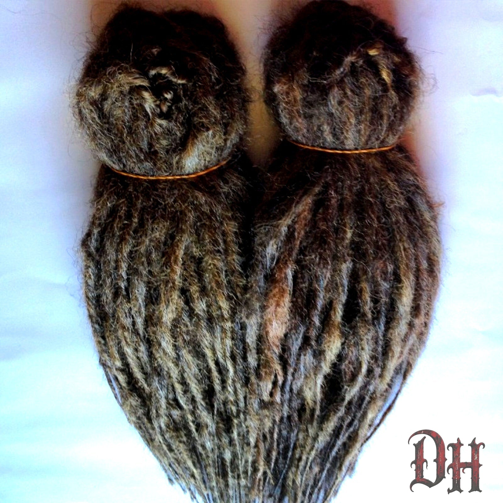 50 DE Double Ended Brown Knotty Synthetic Dreads Dreadlocks Hair Extensions