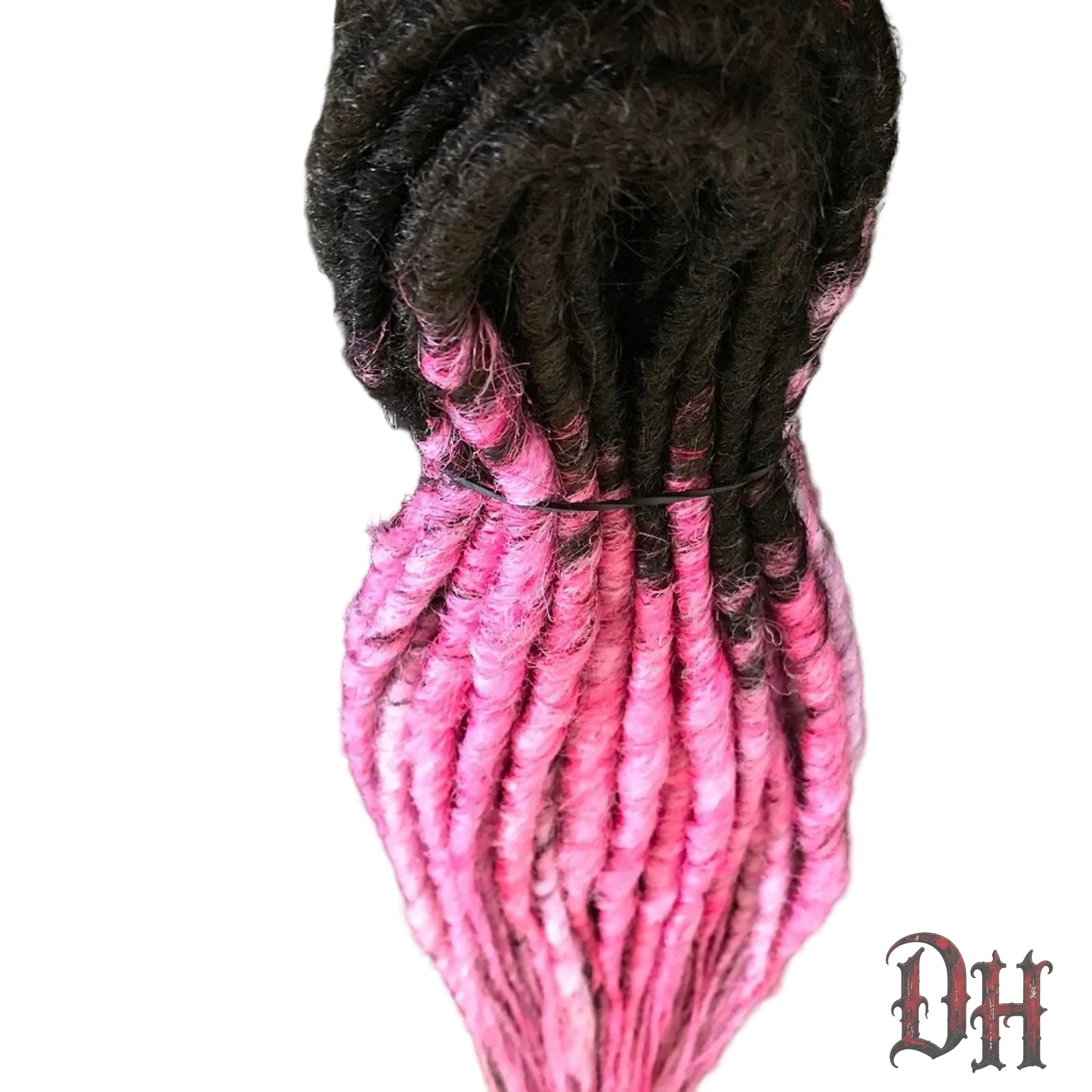 50 DE Double Ended Dark Brown to Pink Dreads Dreadlocks Hair Extensions