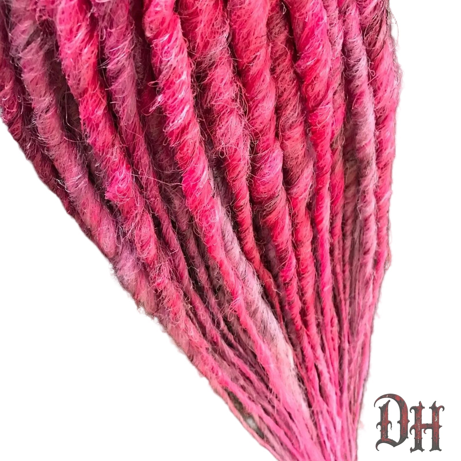 50 DE Double Ended Dark Brown to Pink Dreads Dreadlocks Hair Extensions