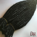 50 SE Single Ended Black Synthetic Dreads Dreadlock Hair Extensions