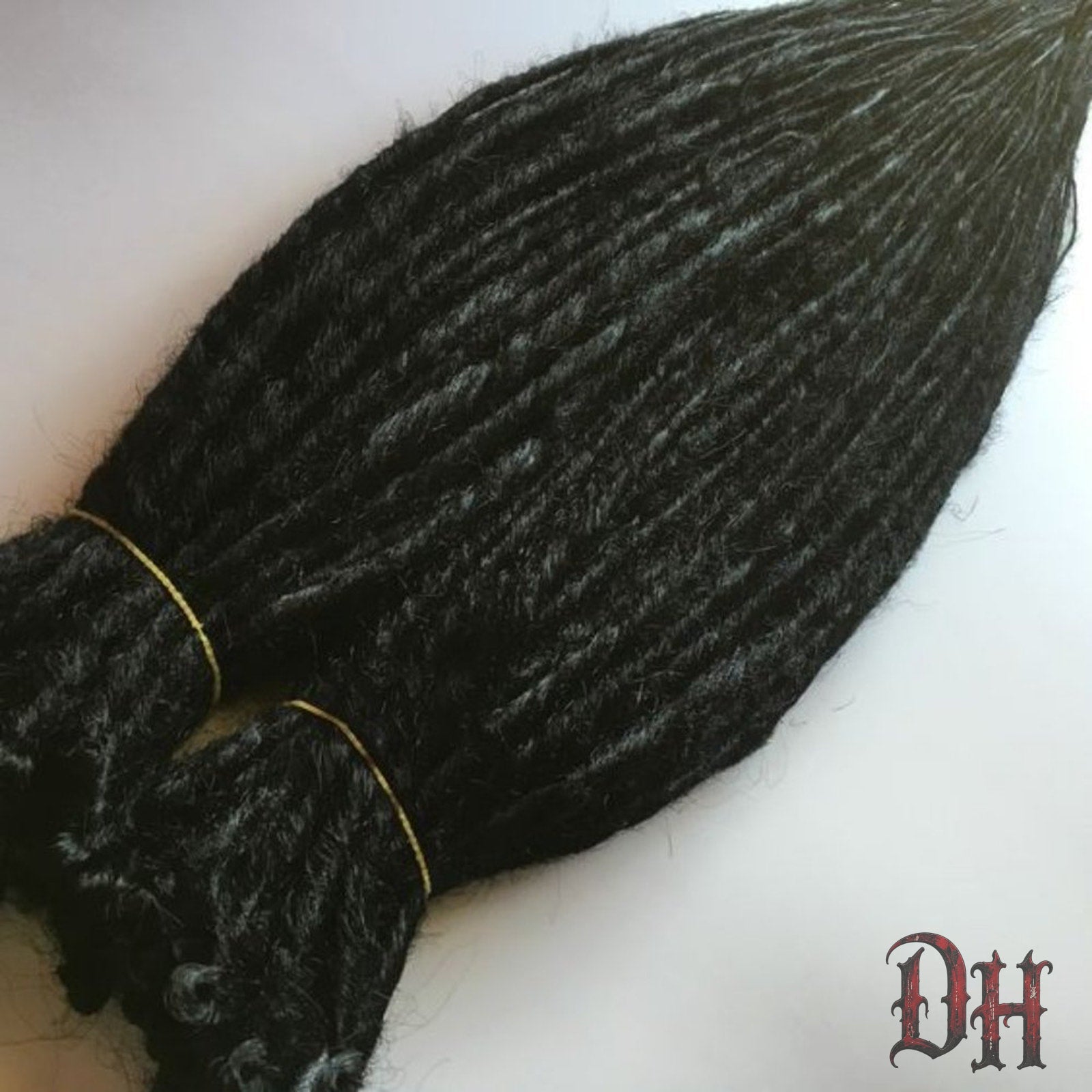 50 SE Single Ended Black Synthetic Dreads Dreadlock Hair Extensions