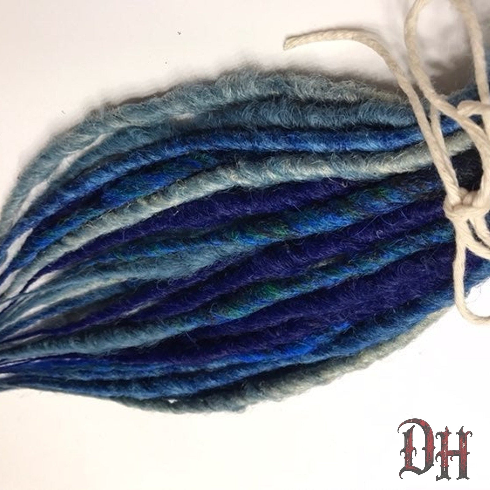 50 SE Single Ended Blue Mix Dreads Dreadlock Hair Extensions