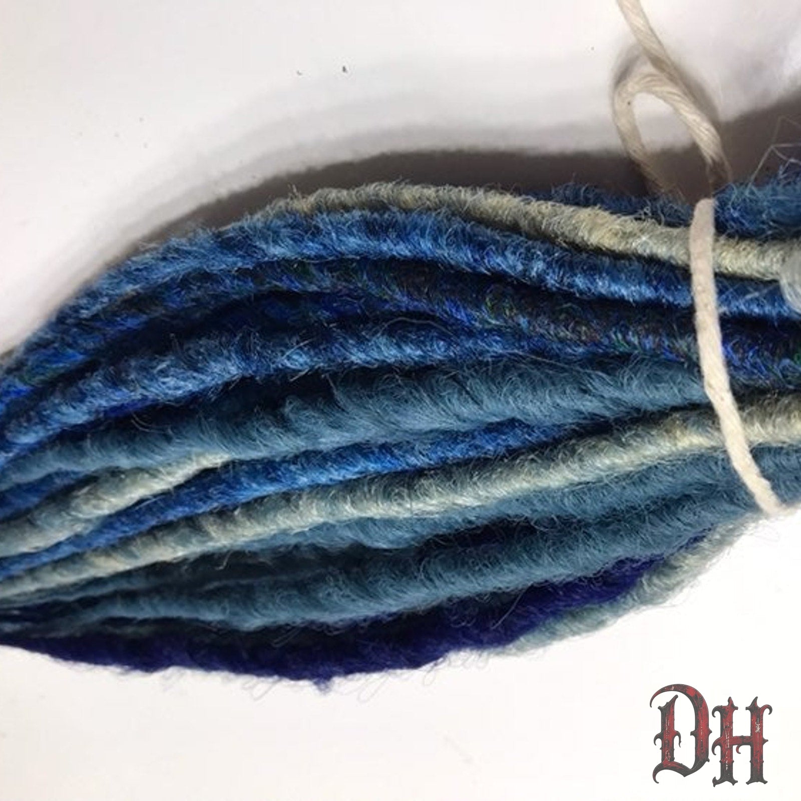 50 SE Single Ended Blue Mix Dreads Dreadlock Hair Extensions