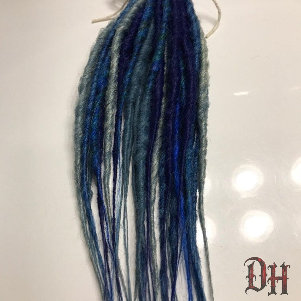 50 SE Single Ended Blue Mix Dreads Dreadlock Hair Extensions