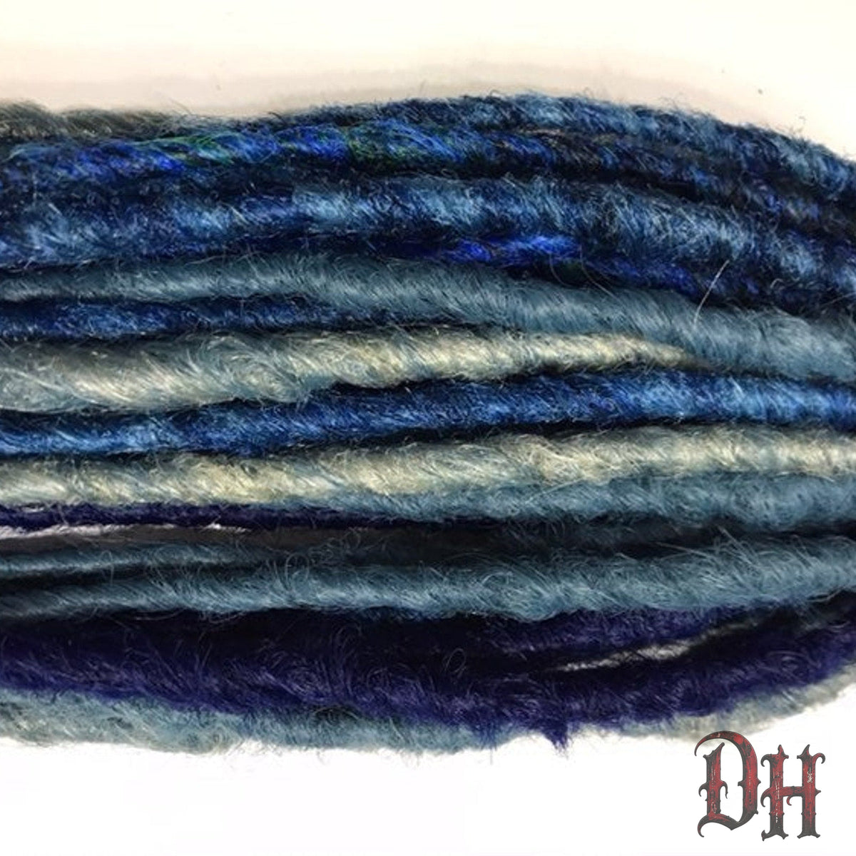 50 SE Single Ended Blue Mix Dreads Dreadlock Hair Extensions