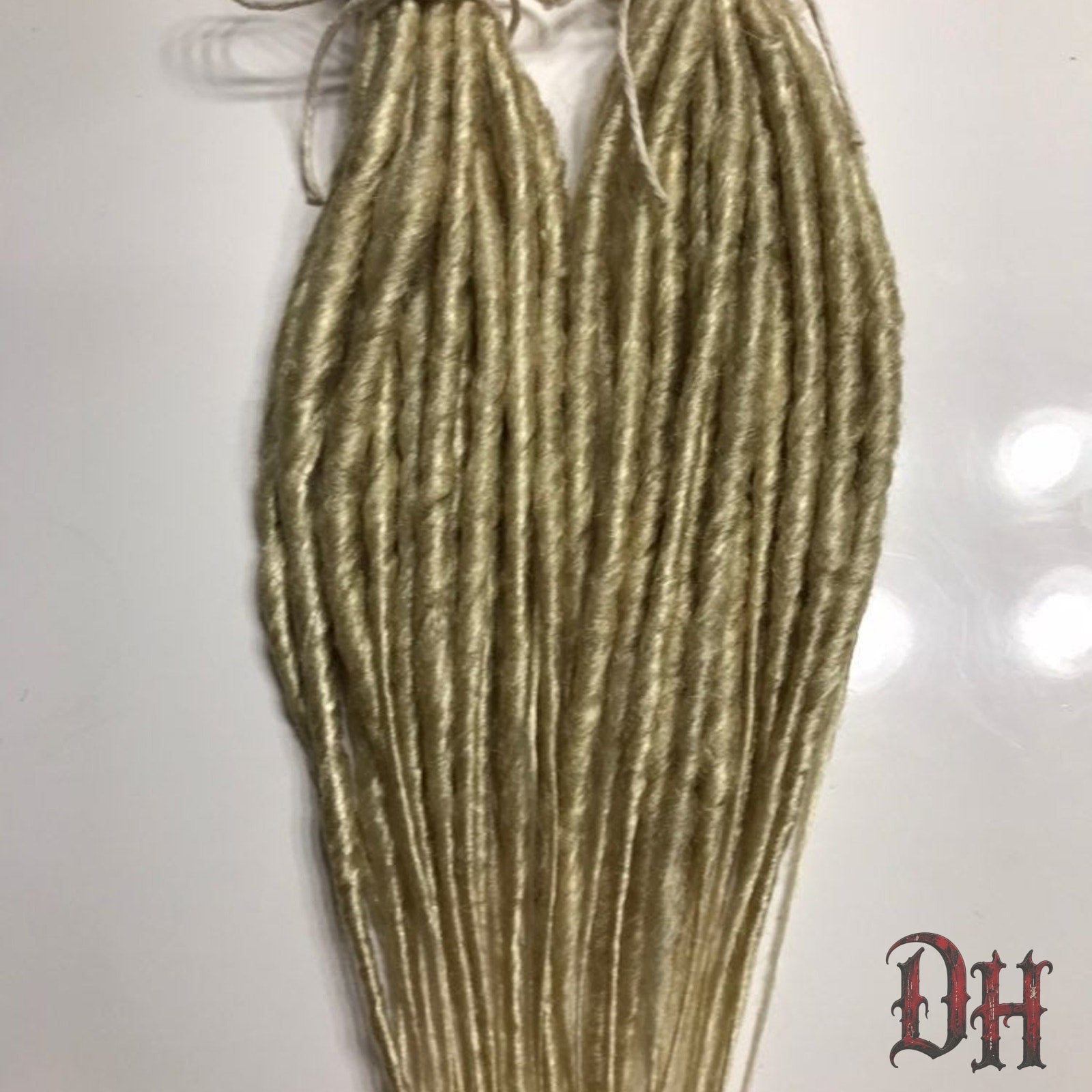 50 SE Single Ended Platinum Blonde Dread Dreadlock Hair Extensions
