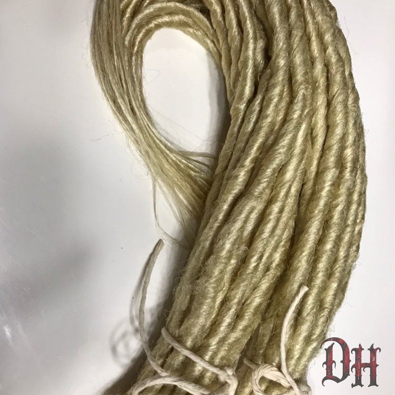 50 SE Single Ended Platinum Blonde Dread Dreadlock Hair Extensions