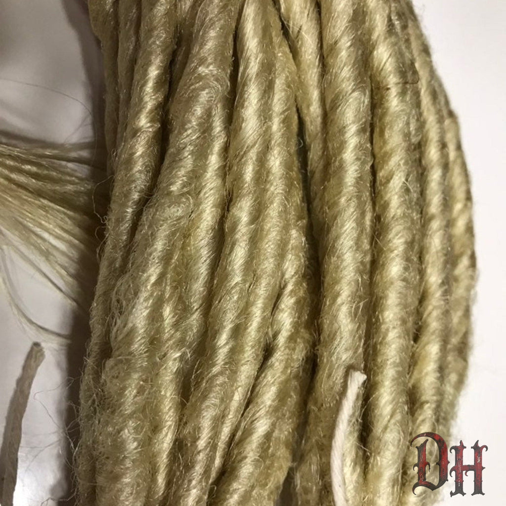 50 SE Single Ended Platinum Blonde Dread Dreadlock Hair Extensions