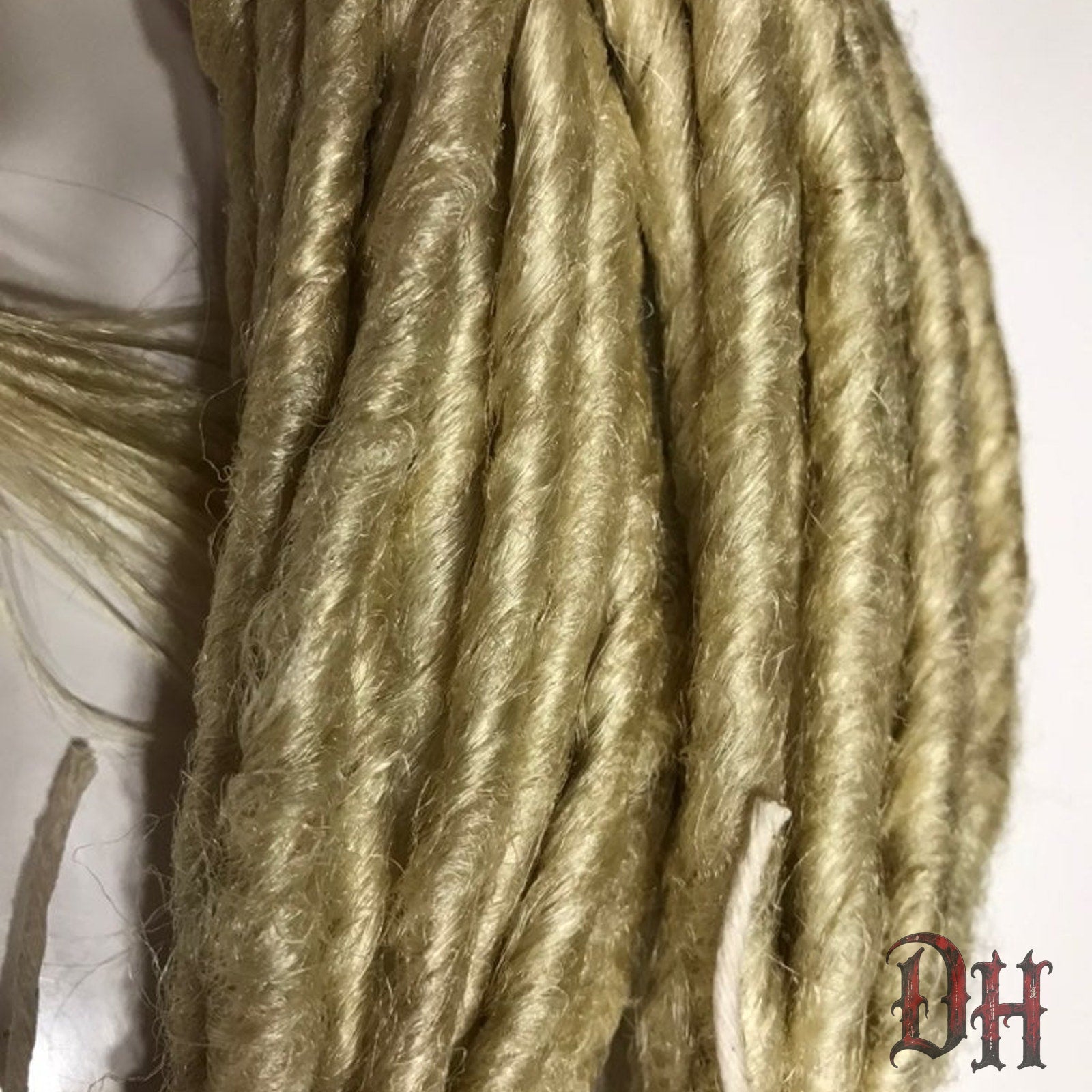 50 SE Single Ended Platinum Blonde Dread Dreadlock Hair Extensions