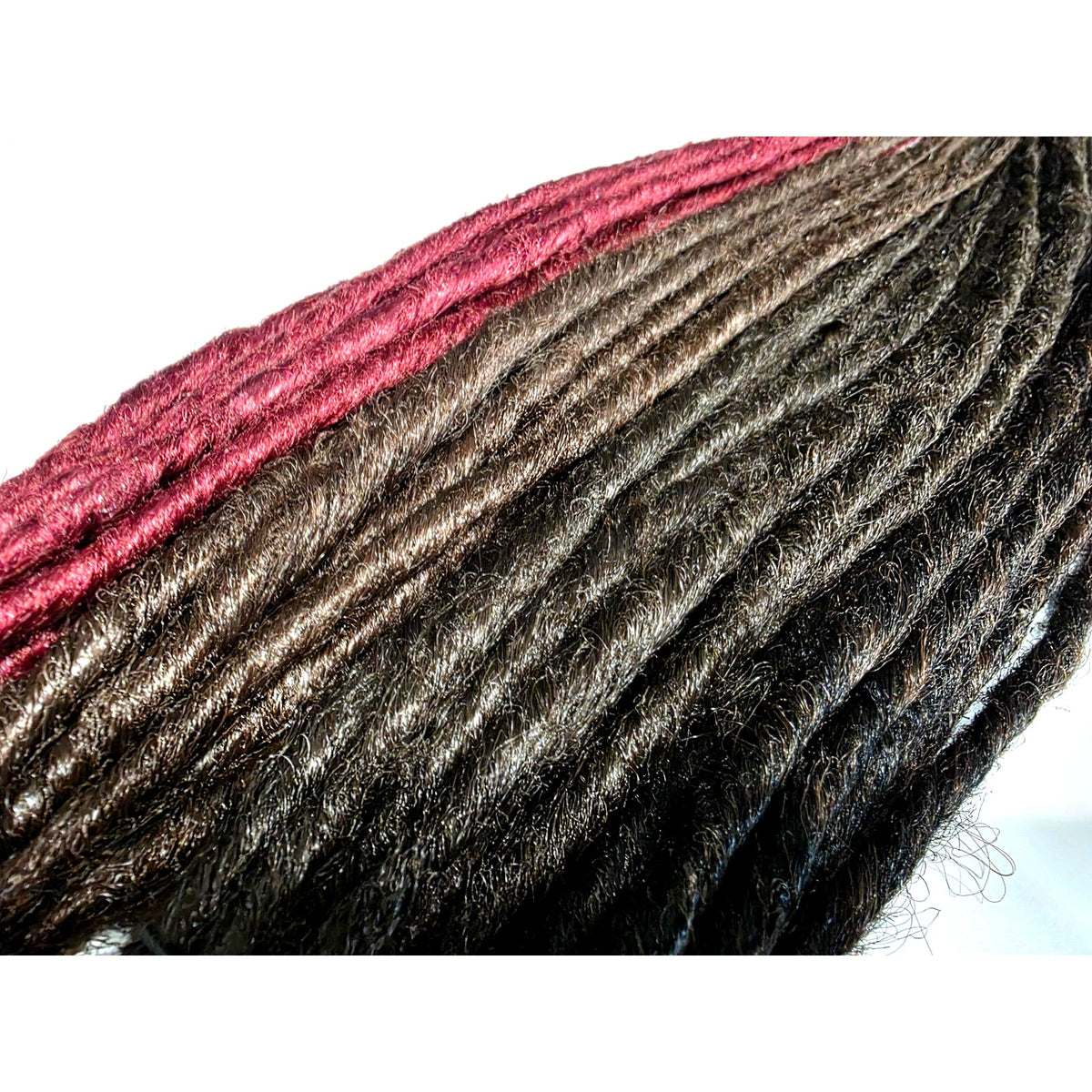 50 SE Single Ended Black Brown Burgundy Red Dreads Dreadlock Hair