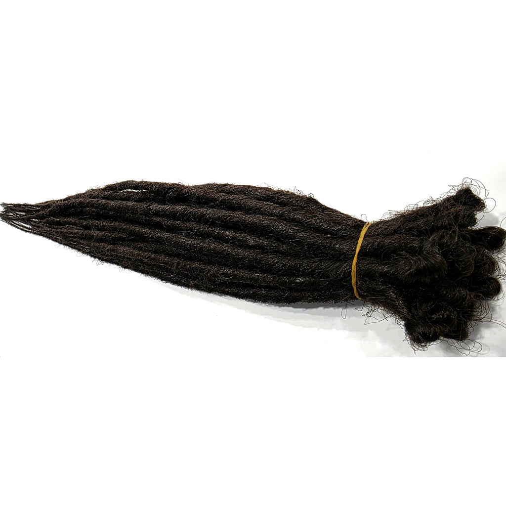 10 SE Single Ended Dark Black Brown Synthetic Dreads Dreadlock Hair Extensions
