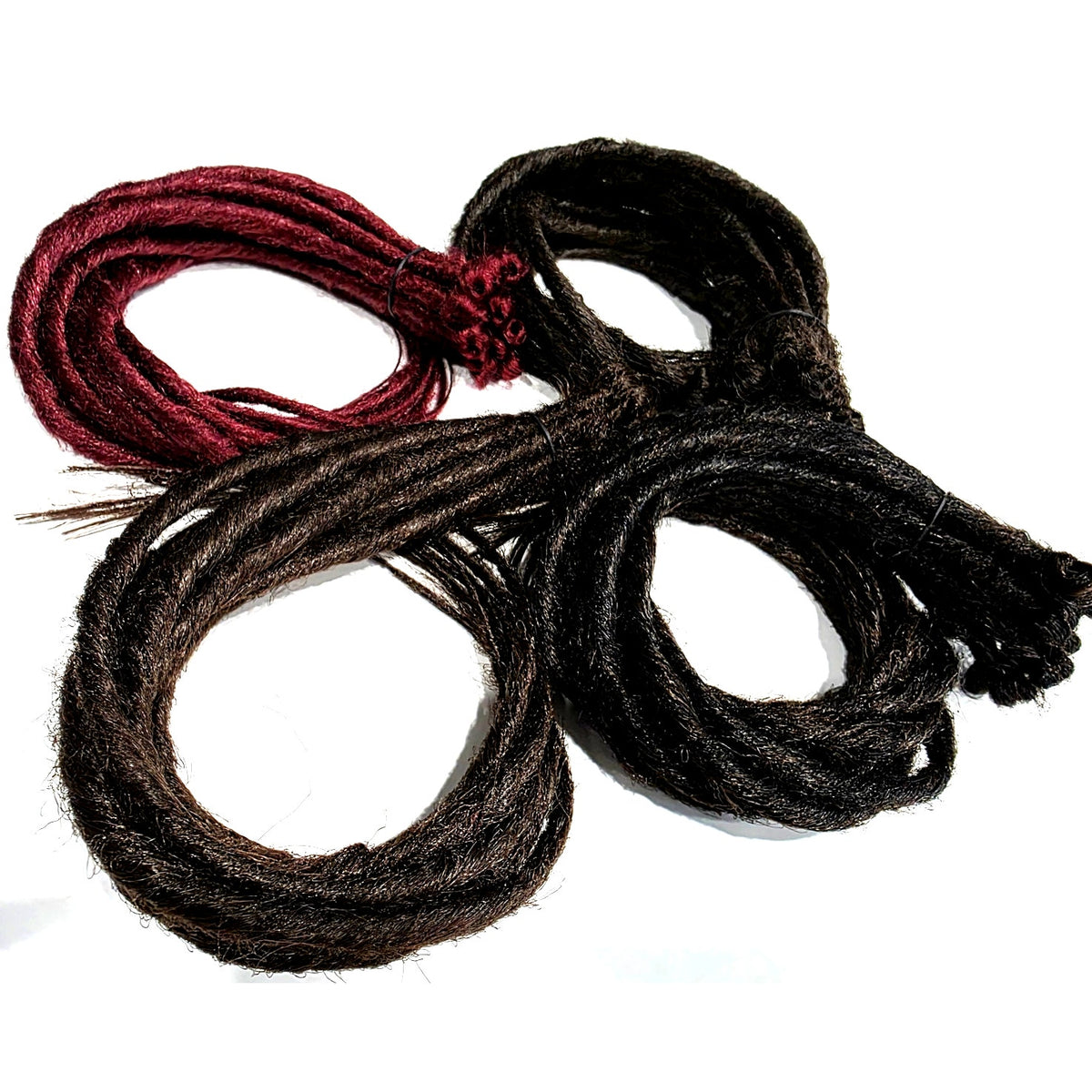 50 SE Single Ended Black Brown Burgundy Red Dreads Dreadlock Hair