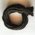 20 SE Single Ended Dark Brown Dreads Dreadlock Hair Extensions