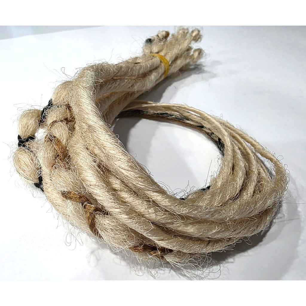 10 SE Single Ended Light Blonde Dreads Dreadlock Hair Extensions With Accents