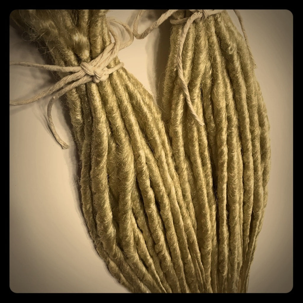 50 SE Single Ended Platinum Blonde Dreads Dreadlock Hair Extensions