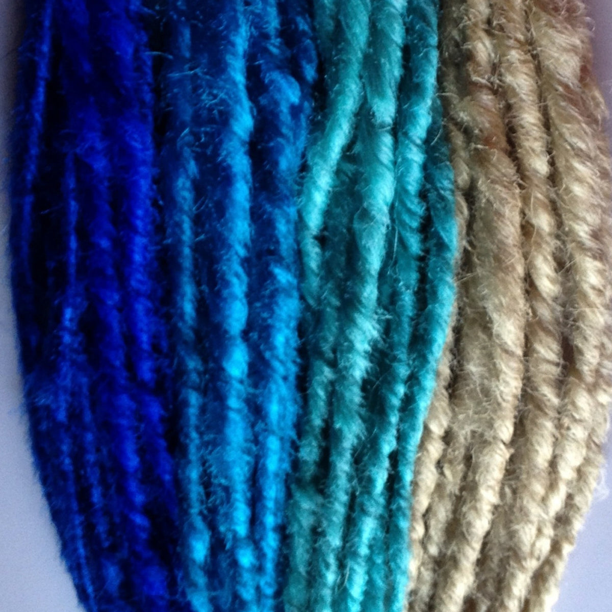40 SE Single Ended Blue Blonde Dreads Dreadlocks Hair Extensions
