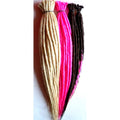60 SE Single Ended Dreads Dreadlocks Hair Extensions Blonde Pink Dark Brown