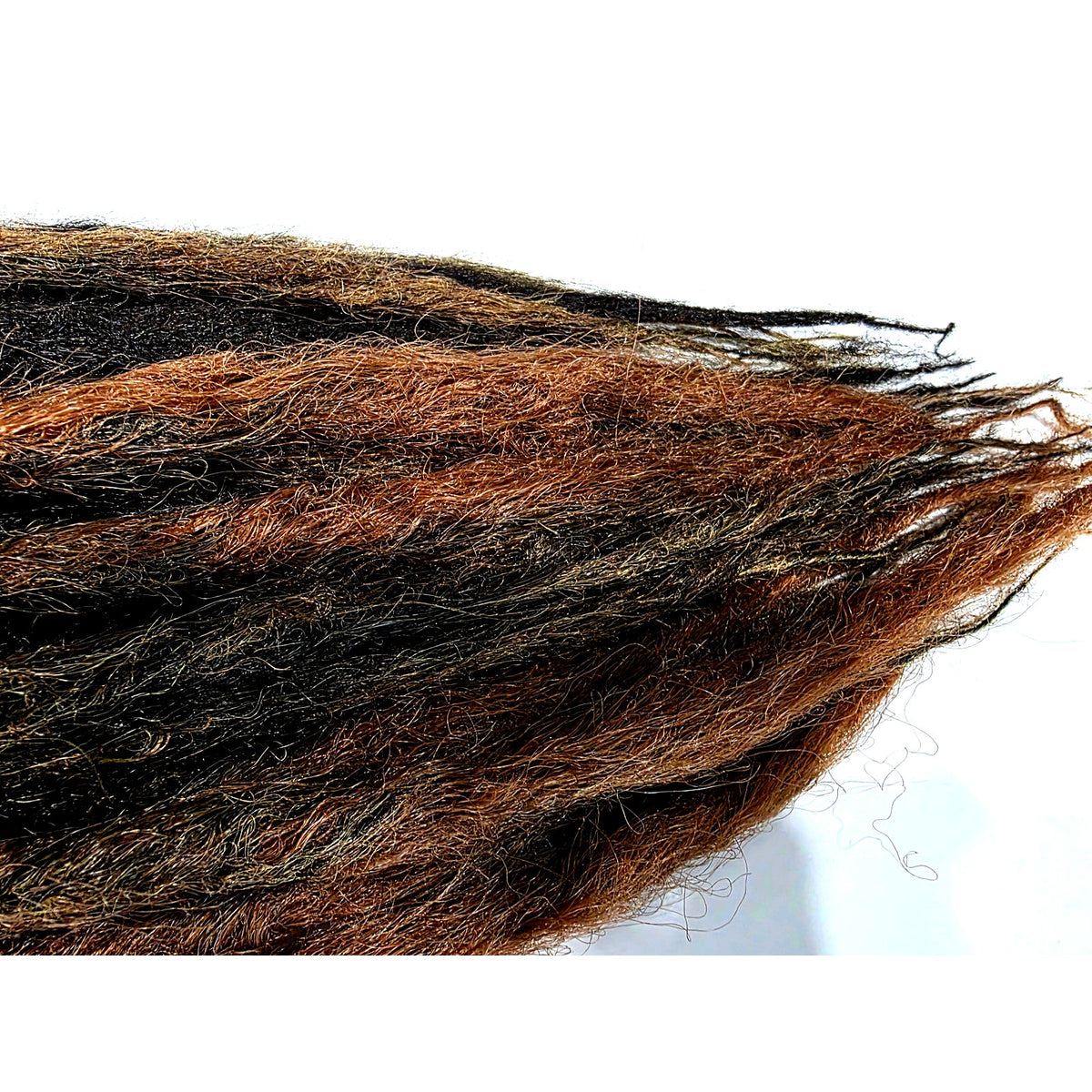 50 SE Single Ended Synthetic Dreads Brown Auburn Blonde Knotty Natural Style
