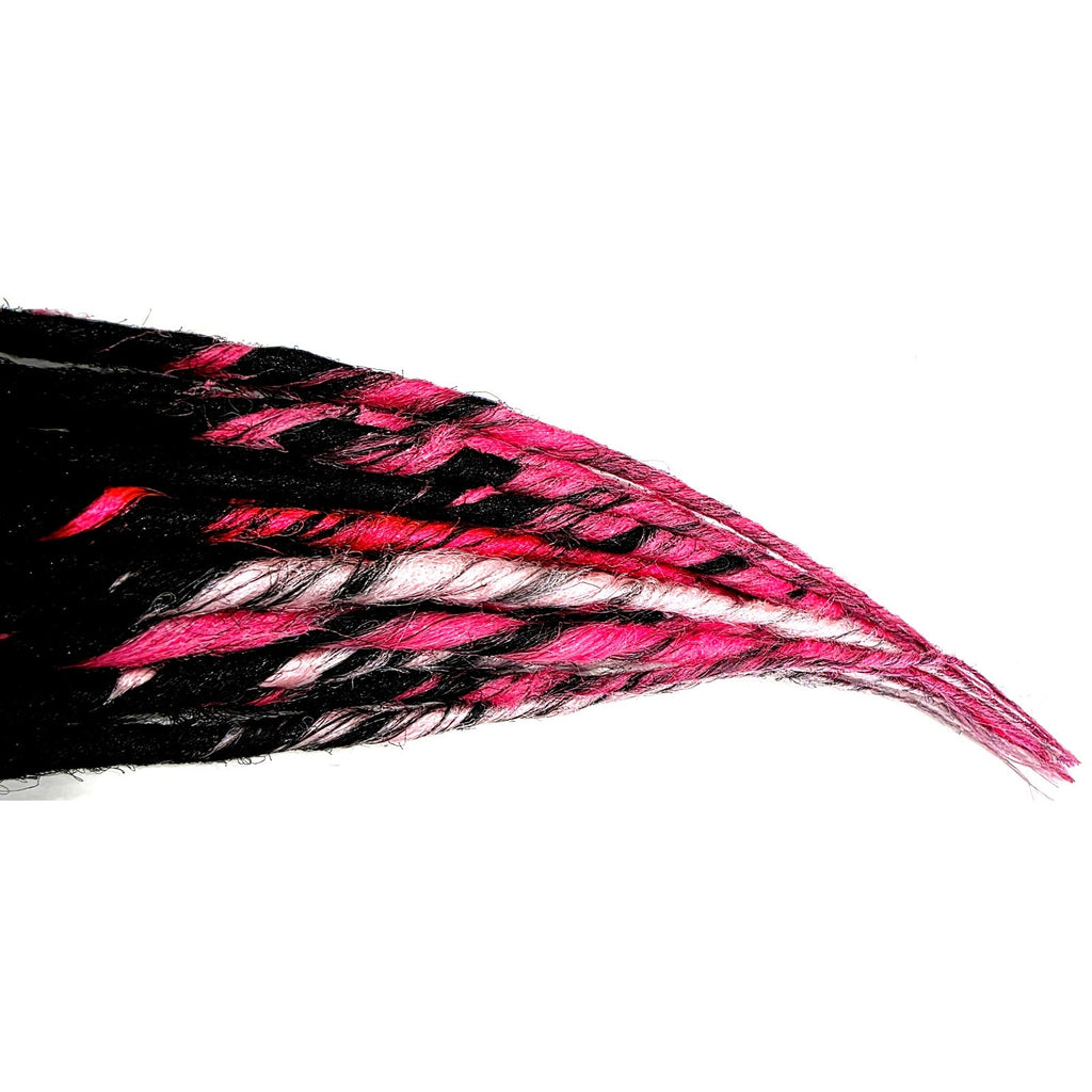 15 SE Single Ended Black and Pink Ombre Dreads Dreadlock Hair Extensions