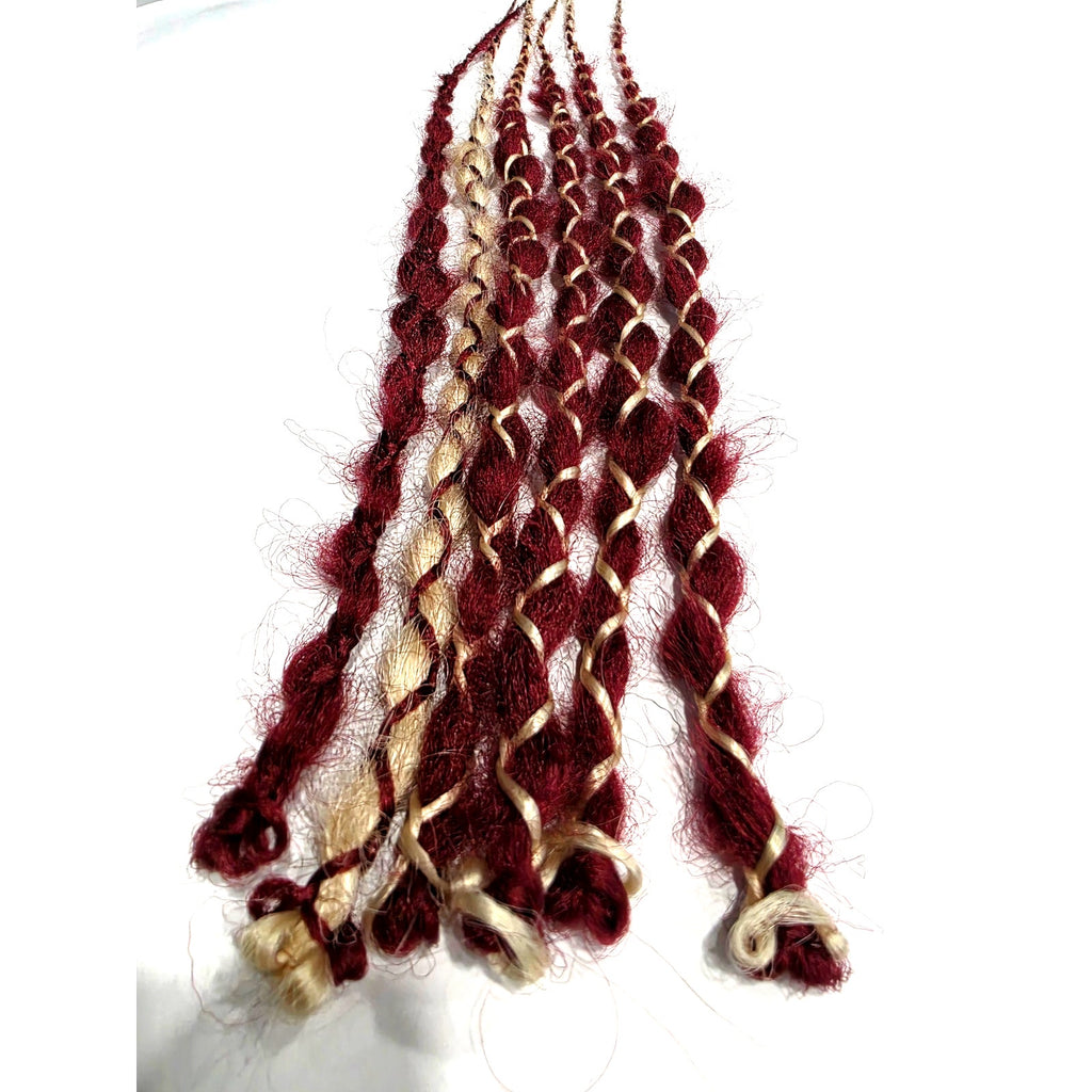 6 SE Single Ended Synthetic Dreads Dreadlocks Hair Extensions Wrap Braids Red