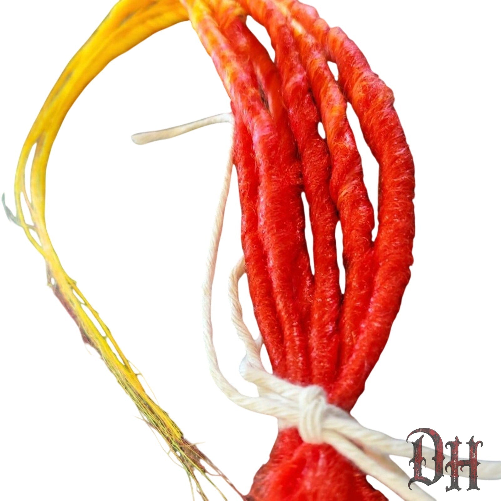 6 SE Single Ended Fire Flame Dreads Dreadlocks Hair Extensions