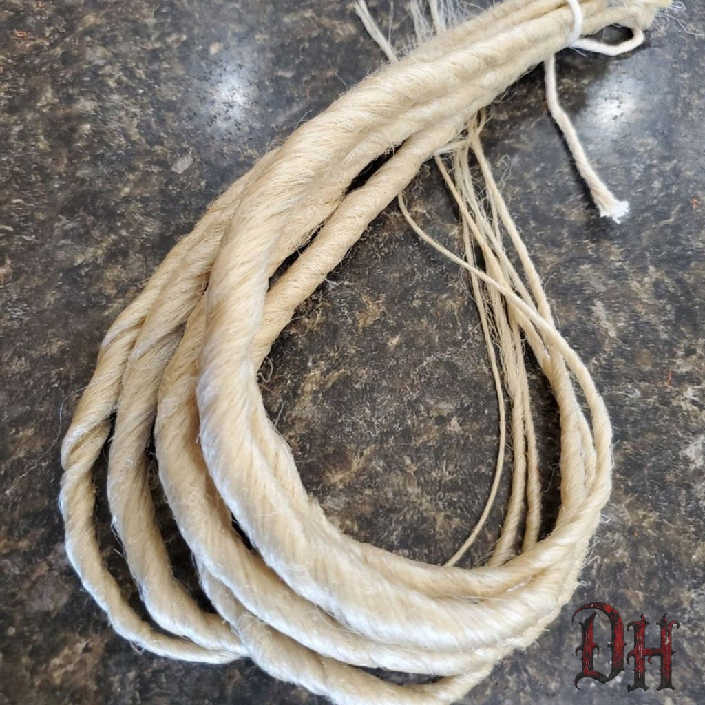 6 SE Single Ended Platinum Blonde Dreads Dreadlock Hair Extensions