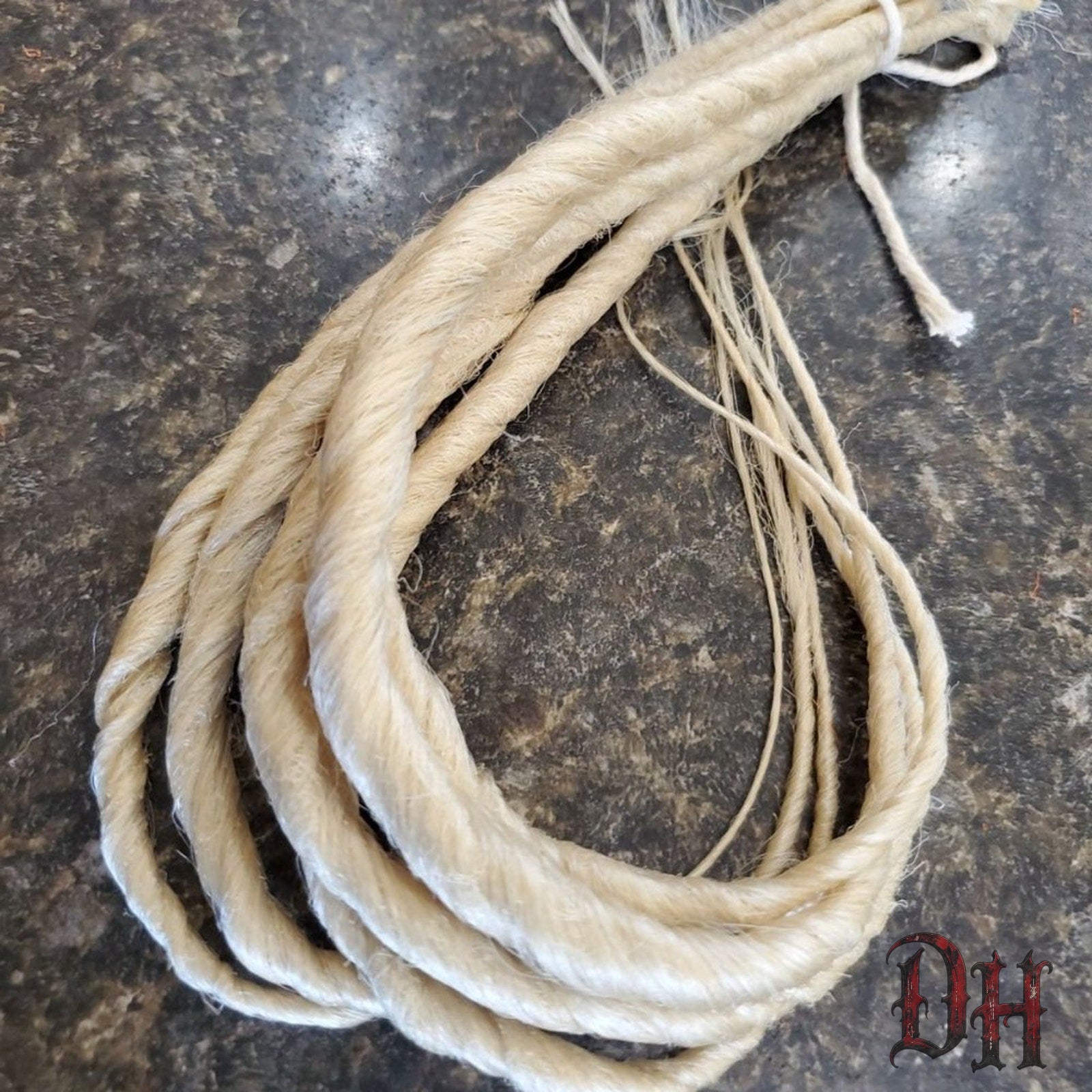 6 SE Single Ended Platinum Blonde Dreads Dreadlock Hair Extensions