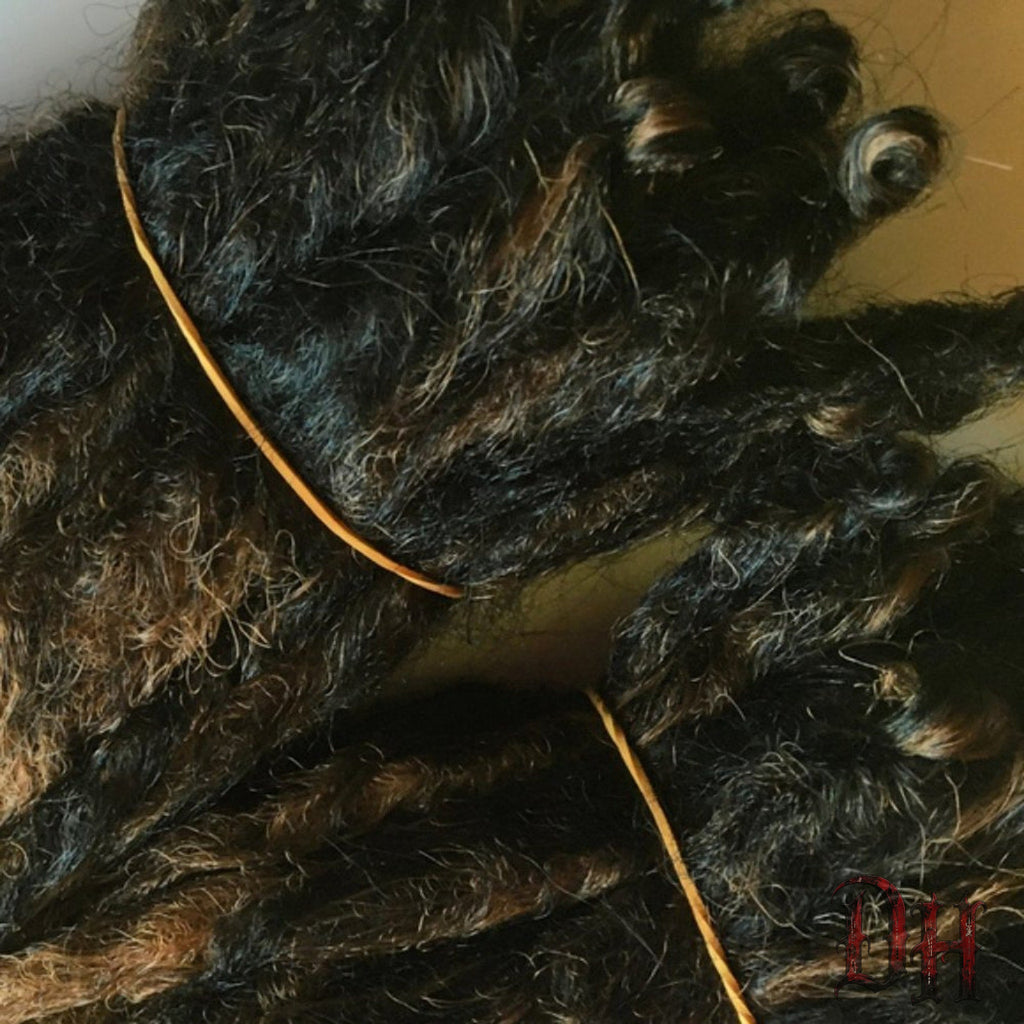 60 SE Single Ended Knotty Ombre Brown and Dark Blonde Auburn Dreads Dreadlocks Hair Extensions