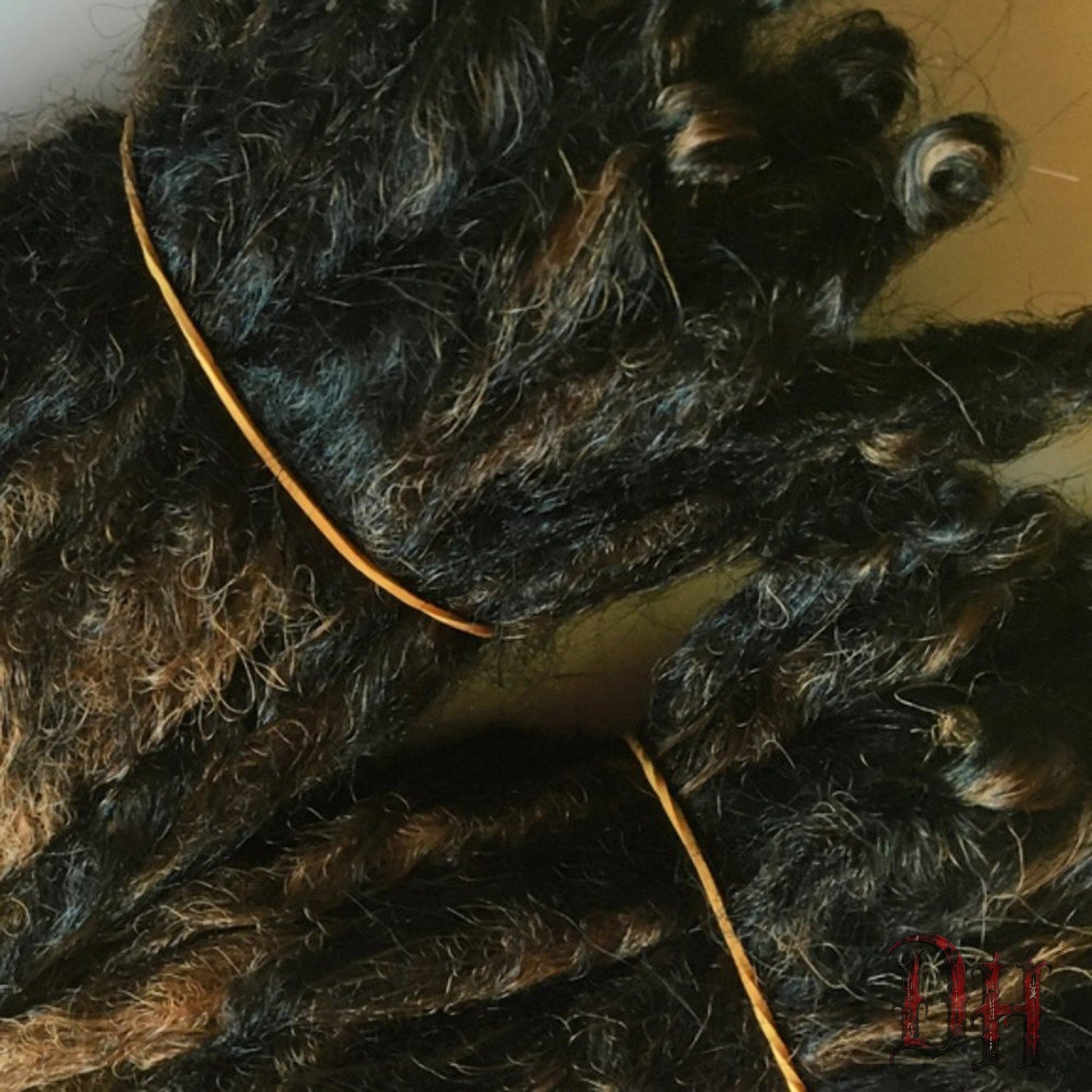 60 SE Single Ended Knotty Ombre Brown and Dark Blonde Auburn Dreads Dreadlocks Hair Extensions