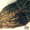 60 SE Single Ended Knotty Ombre Brown and Dark Blonde Auburn Dreads Dreadlocks Hair Extensions