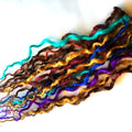 25 SE Single Ended Micro Thin Wavy Dreads Dreadlocks Hair Extensions Multi Color