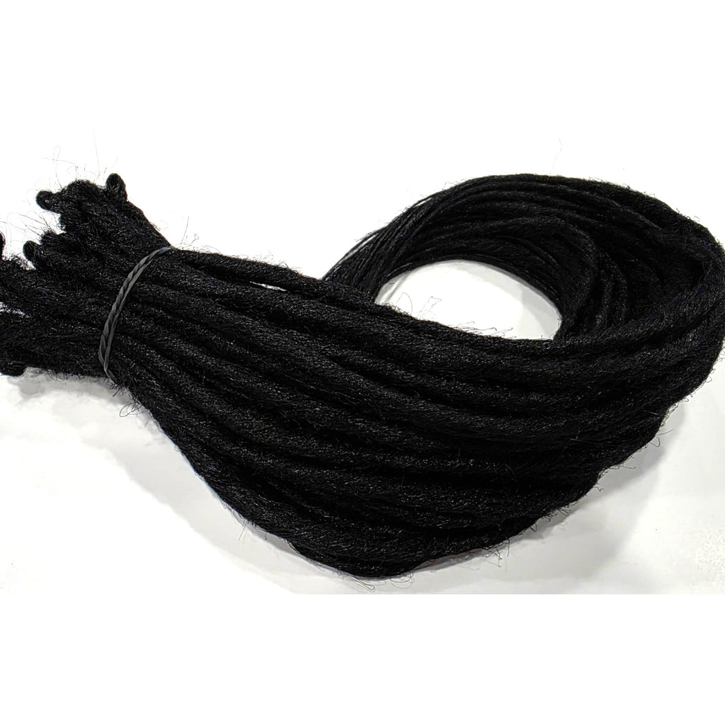 50 SE Single Ended Black #1 Synthetic Dreads Dreadlock Hair Extensions