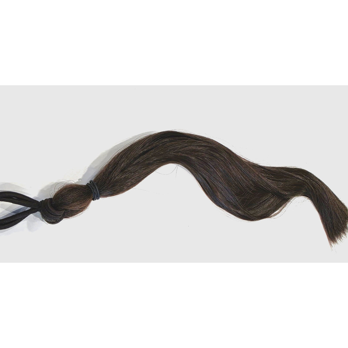 Medium brown ponytail extension 24 inch, color 6 straight synthetic hair pony fall