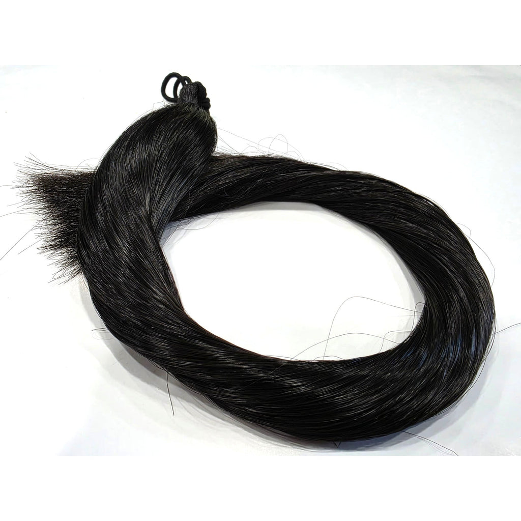 Darkest brown ponytail extension 24 inch, color 2 deep brunette straight synthetic hair fall