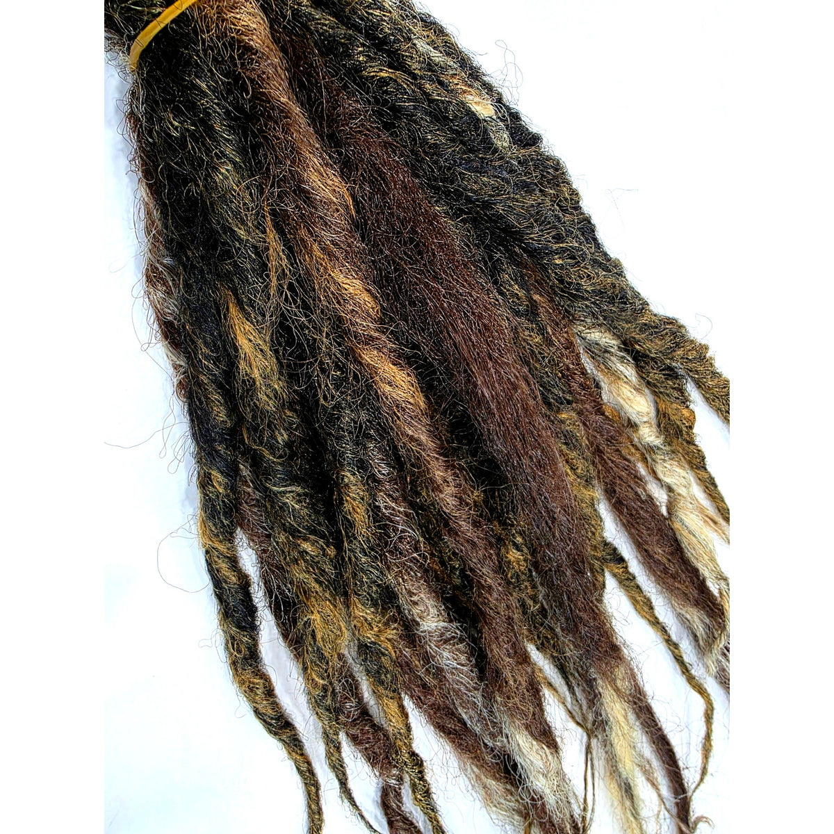 35 SE Single Ended Thick Knotty Brown Blend Dreads Dreadlock Hair Extensions