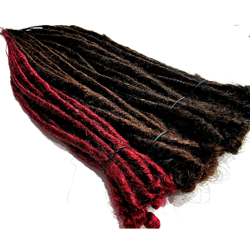 50 SE Single Ended Black Brown Burgundy Red Dreads Dreadlock Hair