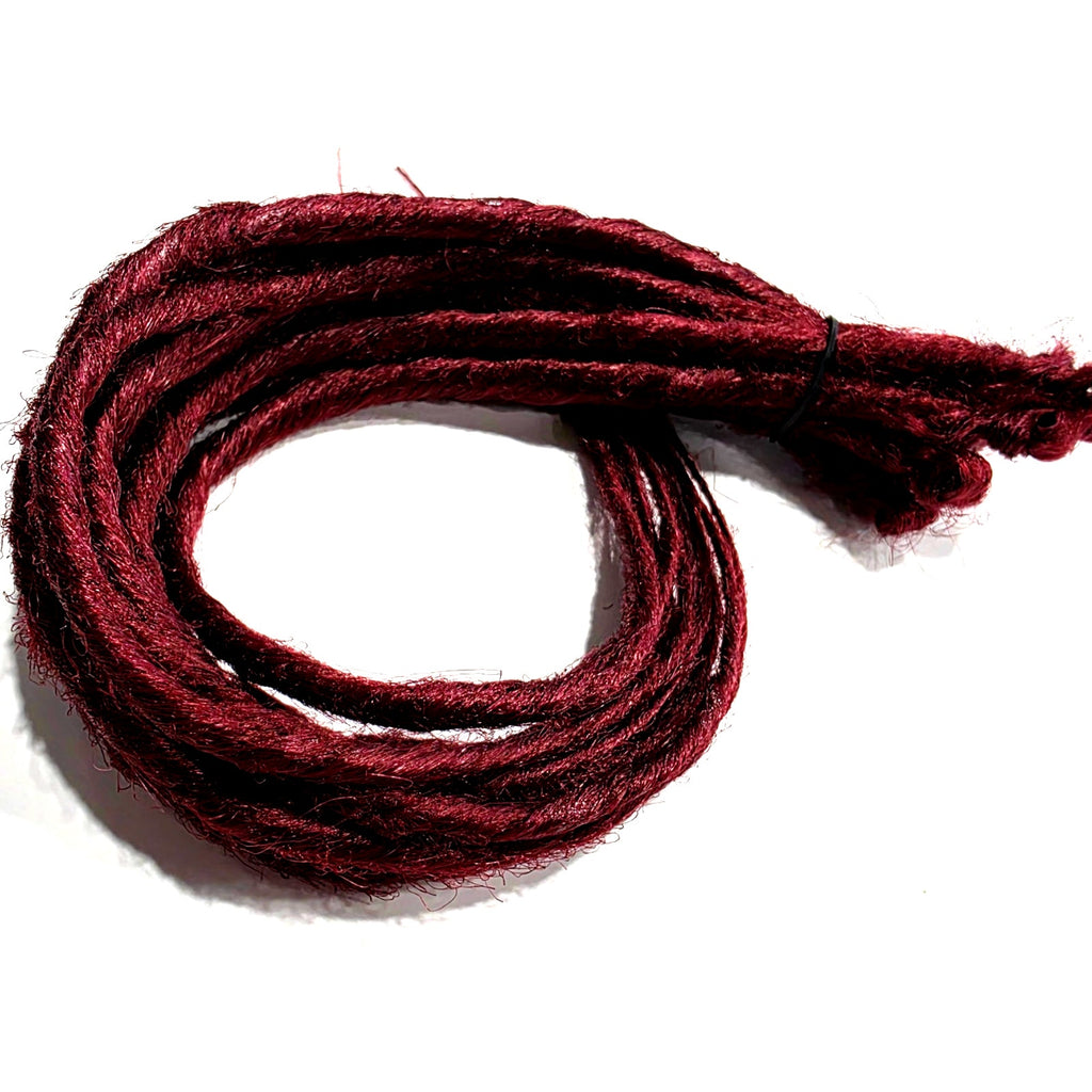 10 SE Single Ended Burgundy Red Synthetic Dreads Dreadlock Hair Extensions