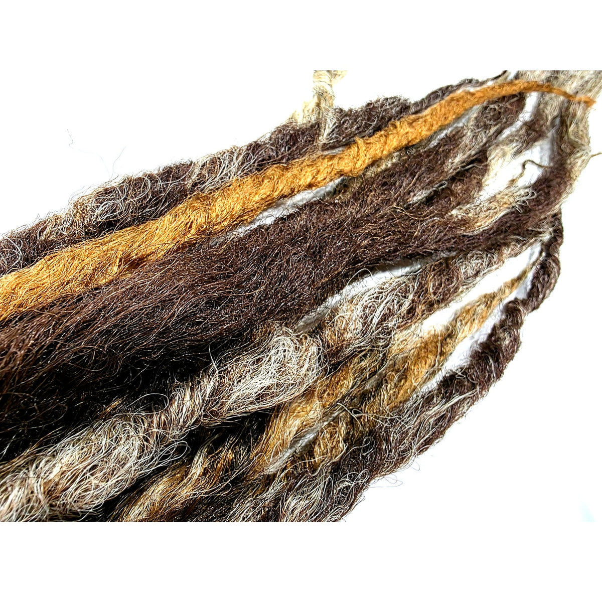 10 SE Single Ended Brown Blonde Natural Style Dreads Dreadlocks Hair Extensions
