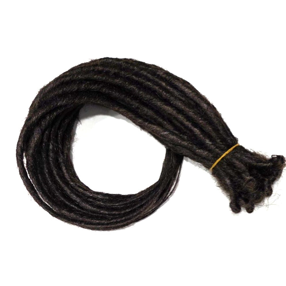 10 SE Single Ended Dark Black Brown Synthetic Dreads Dreadlock Hair Extensions