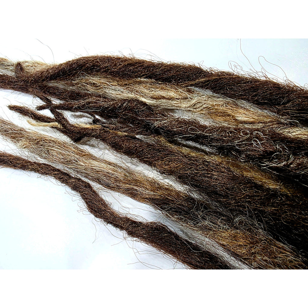 10 SE Single Ended Knotty Brown Blonde Synthetic Dread Dreadlock Hair Extensions