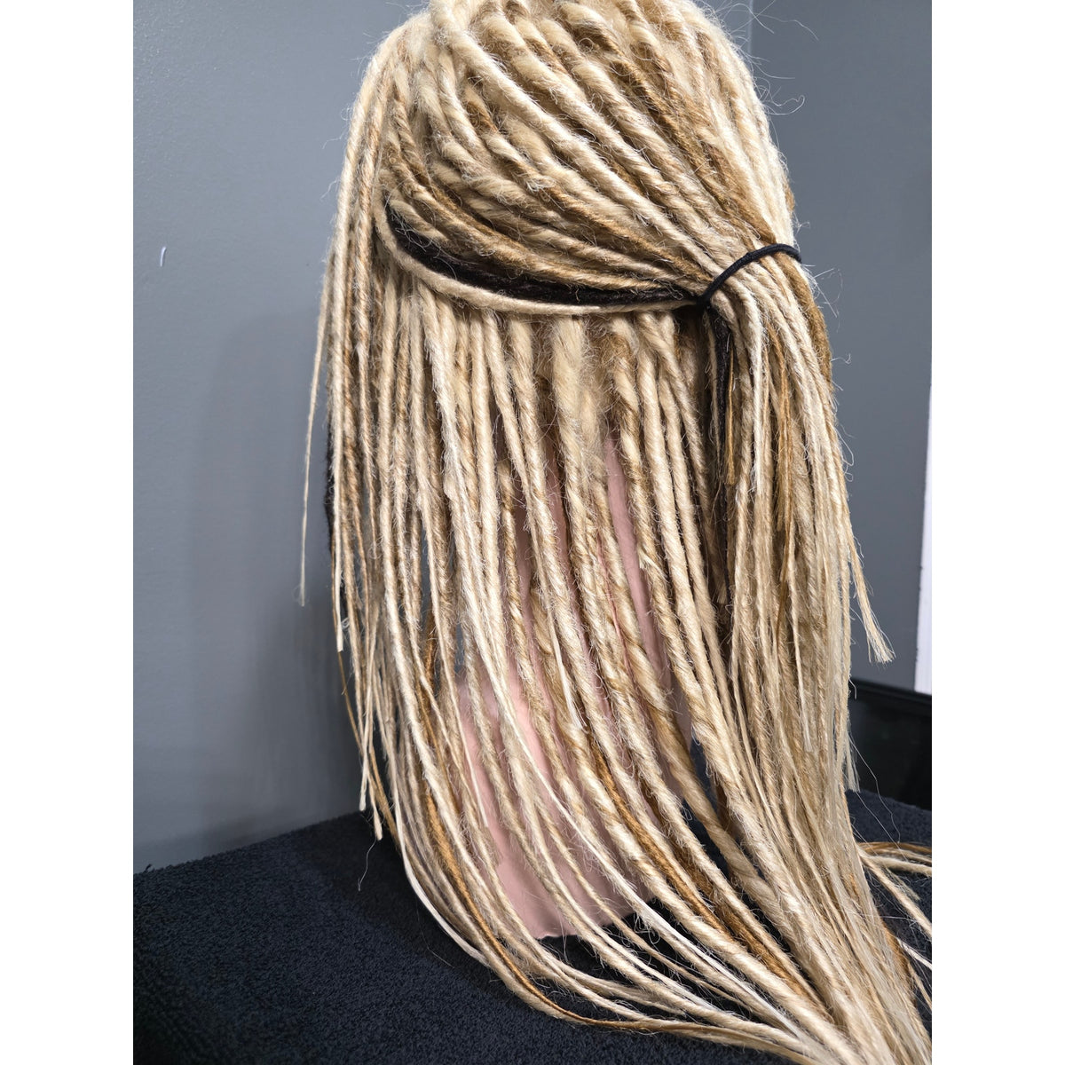 Full Cap Dreadlock Dread Wig Blonde Mix Light and Dark Synthetic Handmade 22 in