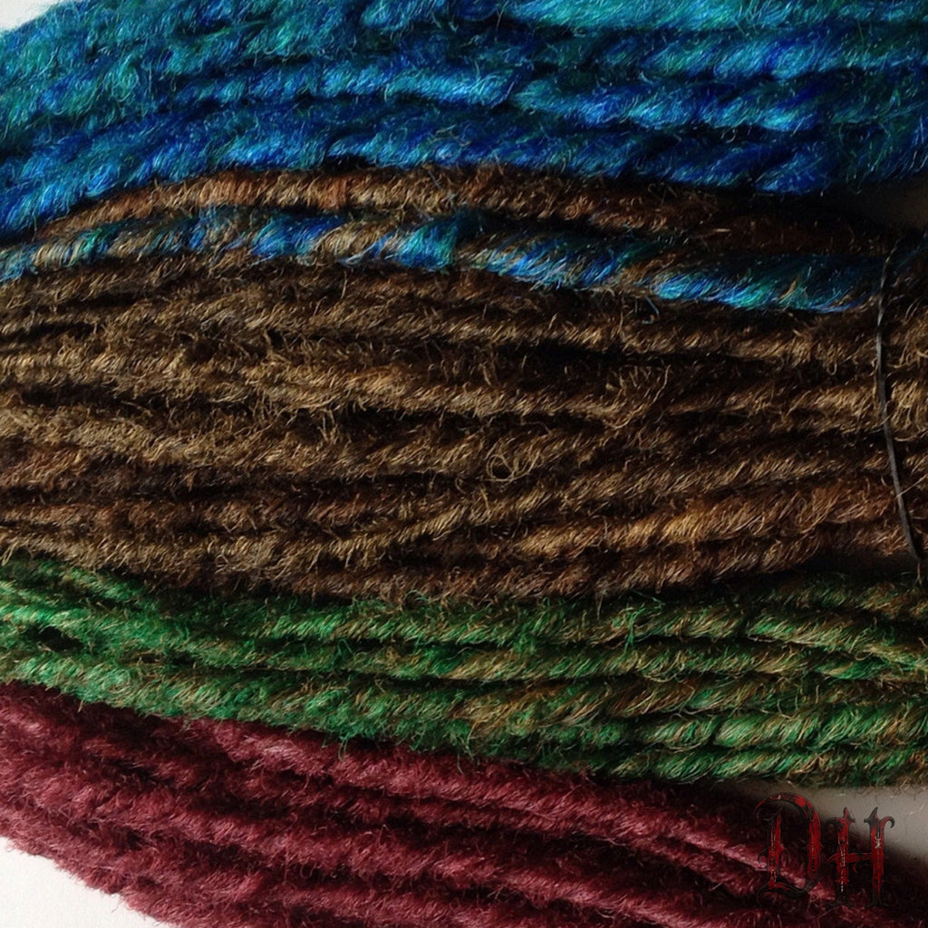 70 Brown Green Blue Burgundy Dreads Dreadlocks Hair Extensions